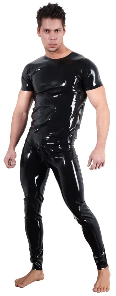 Latexové tričko LateX s krátkým rukávem, černé, unisex, S - obrázek 4