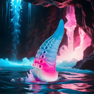 Silikonové dildo chapadlo EPIC Phorcys, malé, 17 cm, modré - obrázek 3