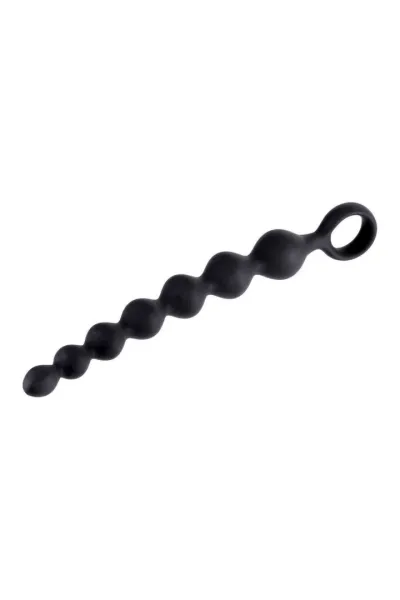 Vroubkované silikonové anální kuličky NMC, černé, 17,8 cm - obrázek 4