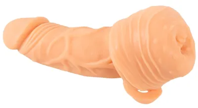 Návlek na penis Nature Skin 2v1 s vibracemi a dálkovým ovládáním, TPE, 24 cm - obrázek 7