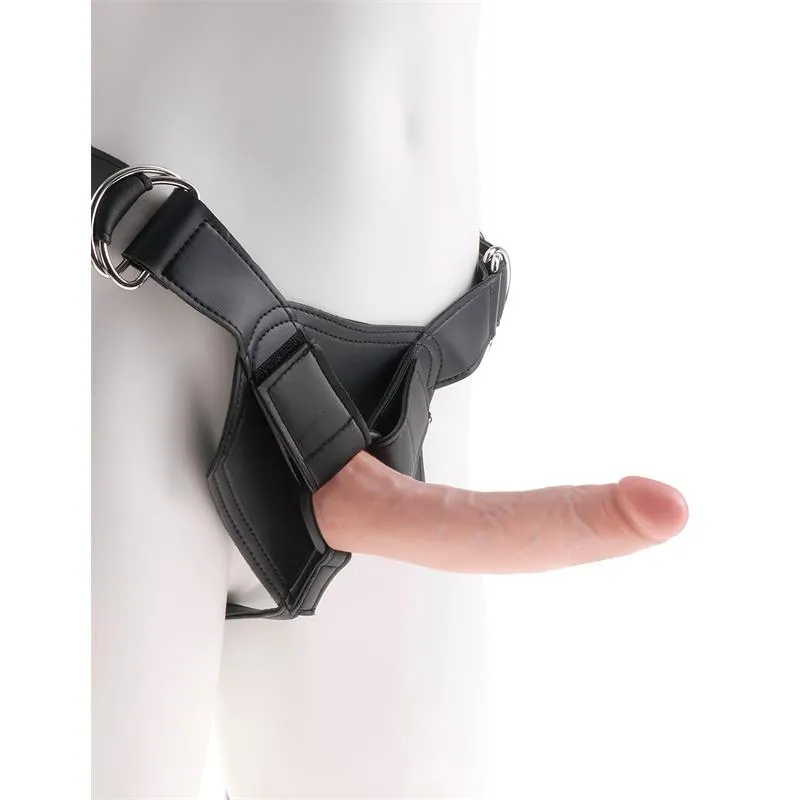 Strap-on King Cock s realistickým dildem 17,8 cm a postrojem, tělový
