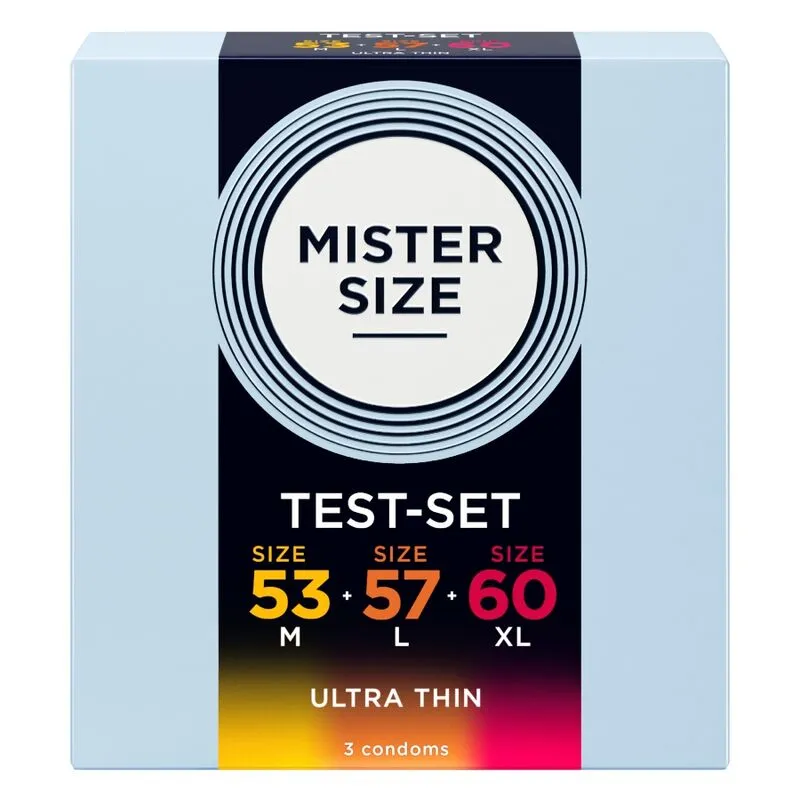 Zkušební sada kondomů Mister Size Pure Feel, 53, 57 a 60 mm, 3 ks