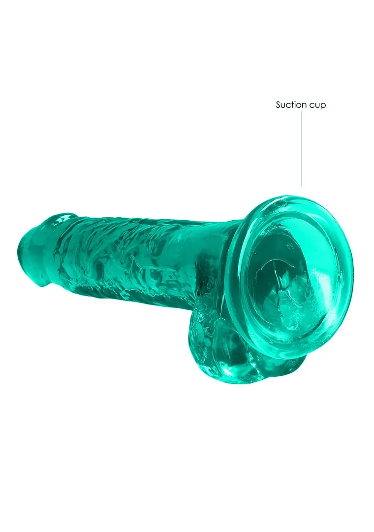 Realistické dildo s přísavkou RealRock Crystal Clear, průhledné, 19 cm - obrázek 10