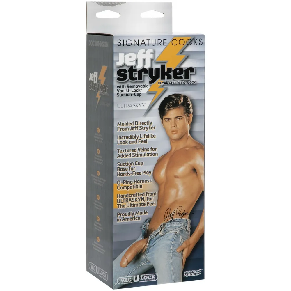Realistické dildo Doc Johnson Jeff Stryker z UR3, 25 cm, bílé - obrázek 2