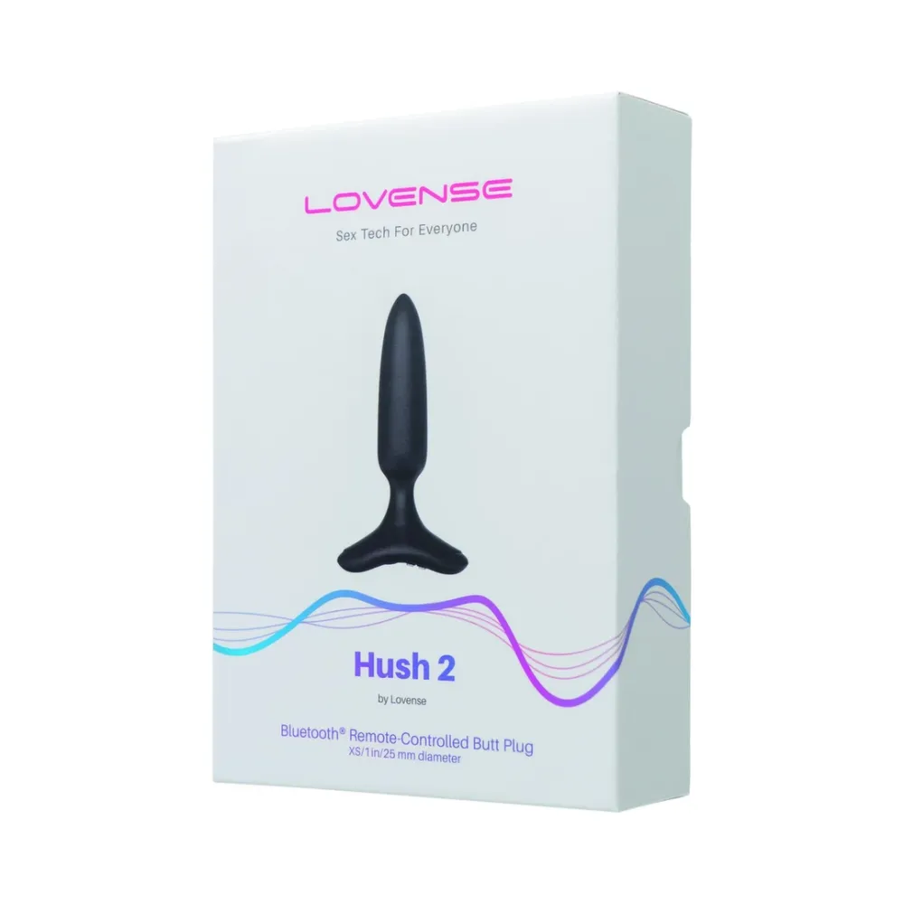 Vibrační anální kolík Lovense Hush 2 XS ovládaný aplikací, 25 mm, silikon, černý - obrázek 6