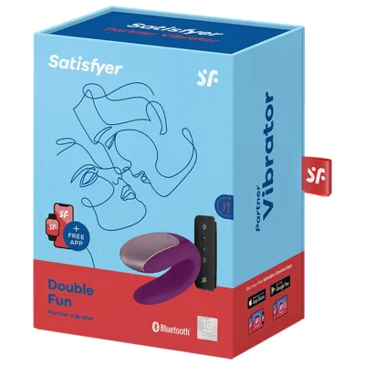 Vibrátor pro páry Satisfyer Double Fun s ovladačem a aplikací, fialový - obrázek 6