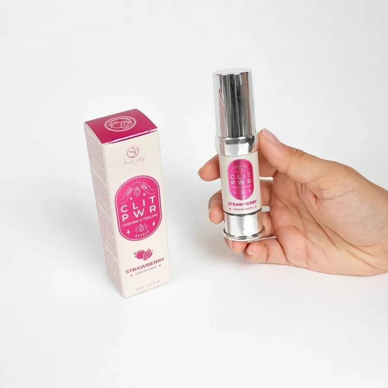 Stimulační balzám na klitoris Secret Play Clit Pwr, jahoda, 15 ml - obrázek 2
