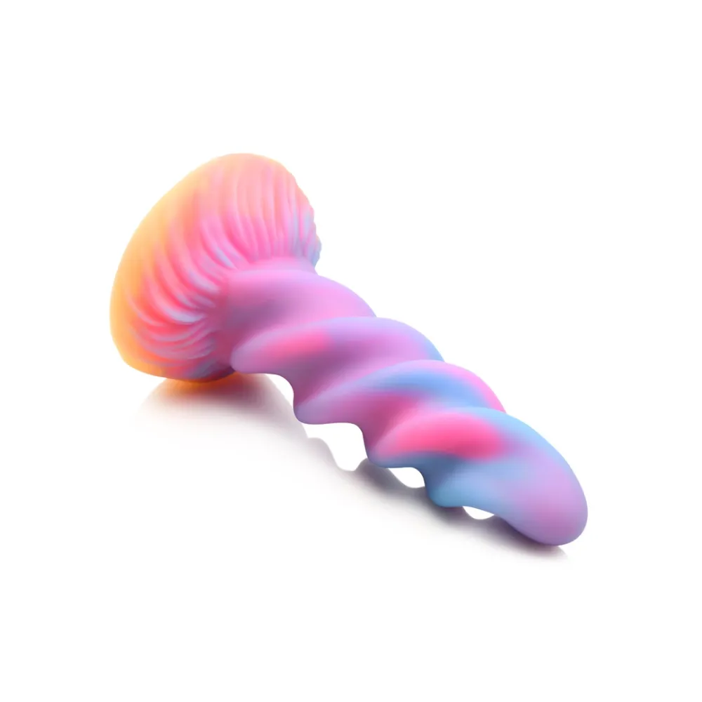 Fantasy dildo Blush Moon Rider ze silikonu s přísavkou, svítí ve tmě, L - obrázek 4