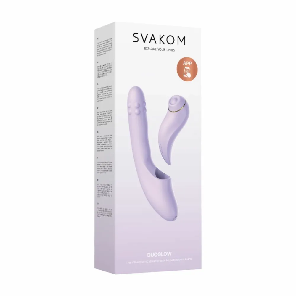 Vibrátor Svakom DuoGlow 2v1 s aplikací a ohřevem, fialový - obrázek 2