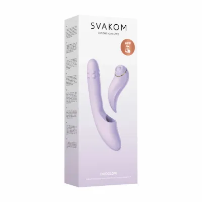 Vibrátor Svakom DuoGlow 2v1 s aplikací a ohřevem, fialový - obrázek 2