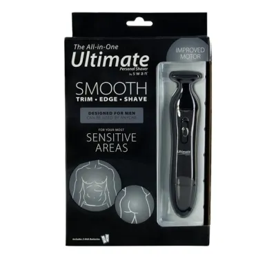 Pánský zastřihovač Swan Ultimate Personal Shaver, sada s nástavci a šablonami - obrázek 3
