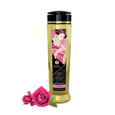 Masážní olej Shunga Aphrodisia, růže, 240 ml - obrázek 2