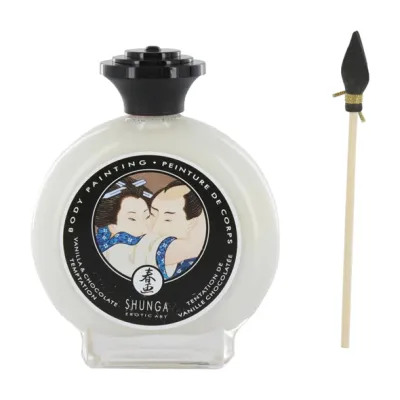 Jedlá barva na tělo Shunga Body Painting Set, vanilka a čokoláda, 100 ml