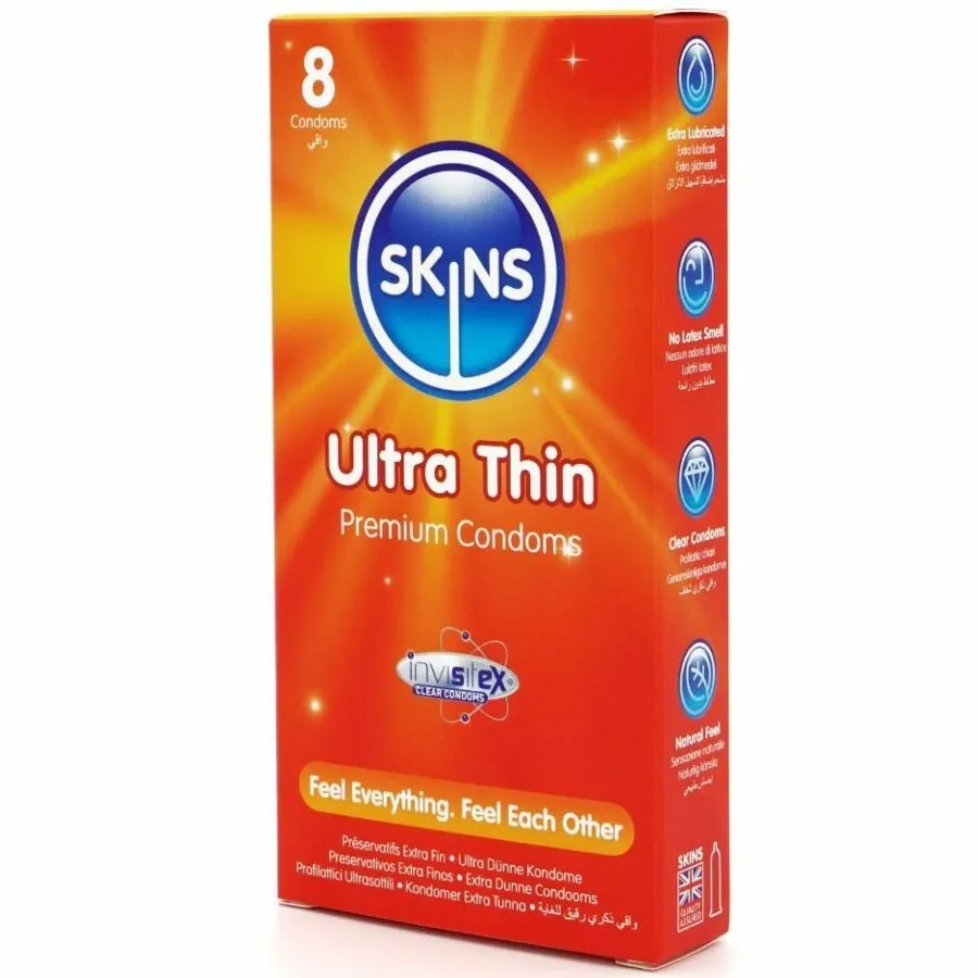 Tenké kondomy Skins Ultra Thin, 8 ks - obrázek 2