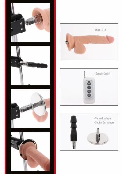Sexuální stroj Bangers Fuck Machine Pro 2 s dálkovým ovládáním, 70 W, zdvih 10 cm - obrázek 4