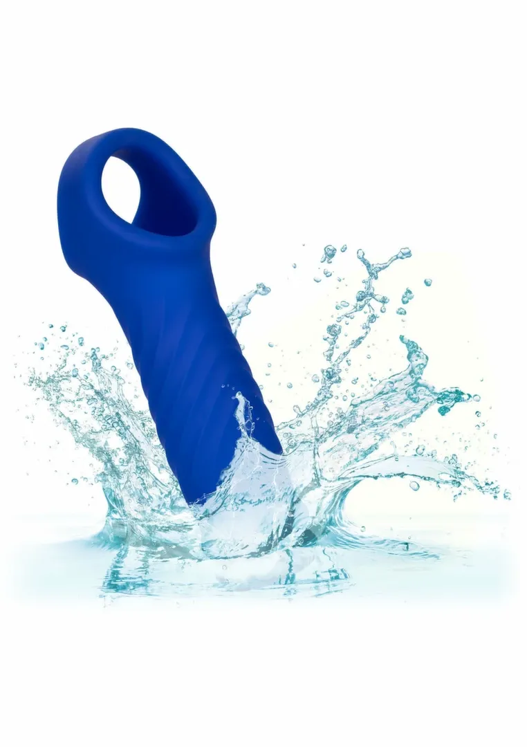Návlek na penis CalExotics Admiral Wave Extension, tekutý silikon, modrý - obrázek 6
