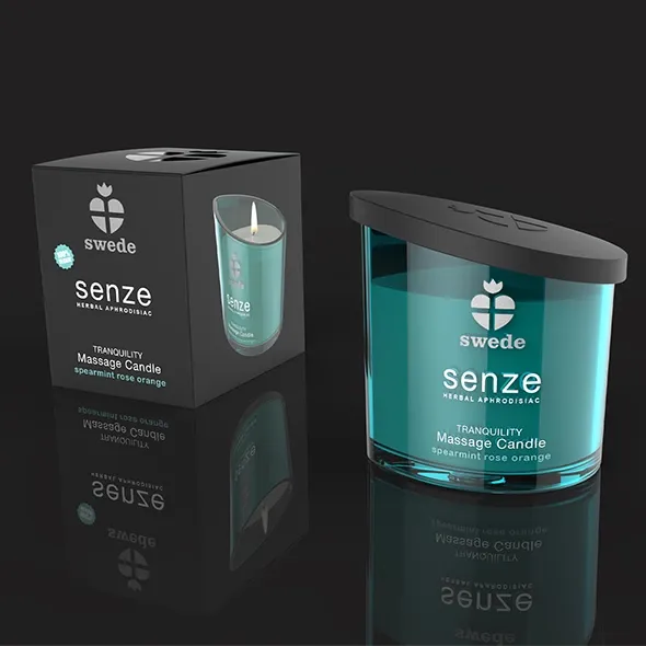 Masážní svíčka Swede Senze Tranquility, máta, růže a pomeranč, 50 ml - obrázek 2