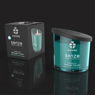 Masážní svíčka Swede Senze Tranquility, máta, růže a pomeranč, 50 ml - obrázek 2