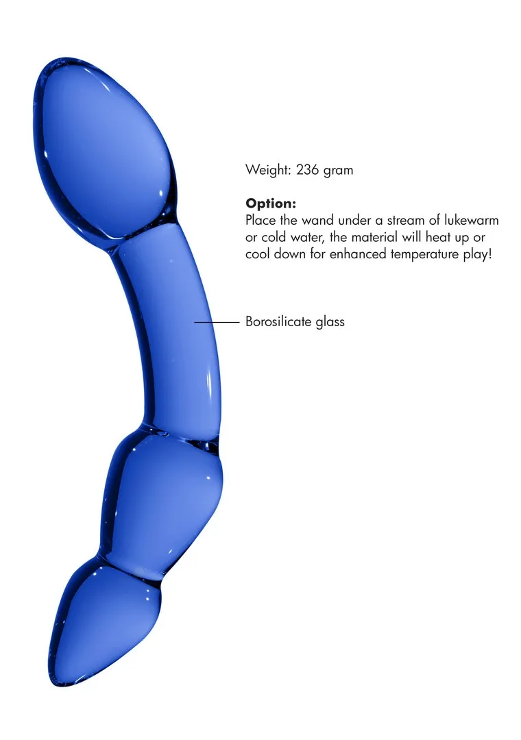 Skleněné dildo Shots Superior Glass, borosilikátové sklo, průhledné, 19 cm - obrázek 6