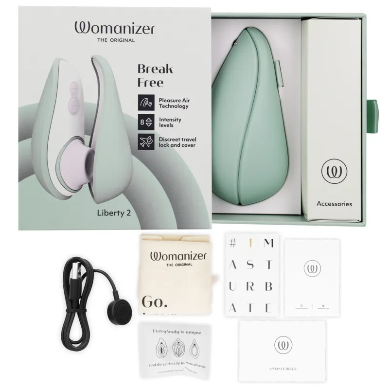 Tlakový stimulátor klitorisu Womanizer Liberty 2, světle zelený - obrázek 14