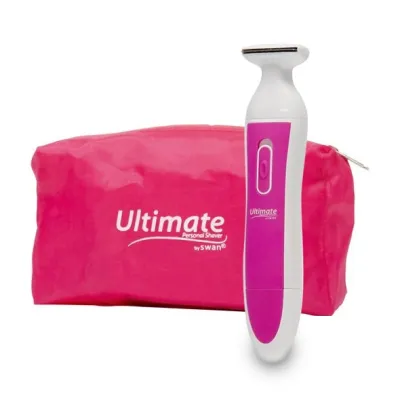 Dámský holicí strojek Swan Ultimate Personal Shaver, sada s nástavci a šablonami