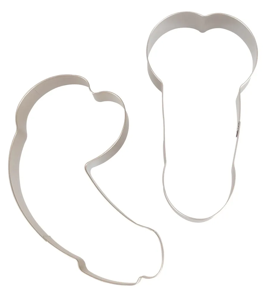 Sada kovových vykrajovátek Erotic Bakery, 2 ks, 10 cm, stříbrná - obrázek 6