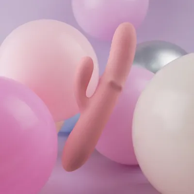 Rabbit vibrátor Svakom Mora Neo s přirážením a aplikací, růžový (Peach Pink) - obrázek 9