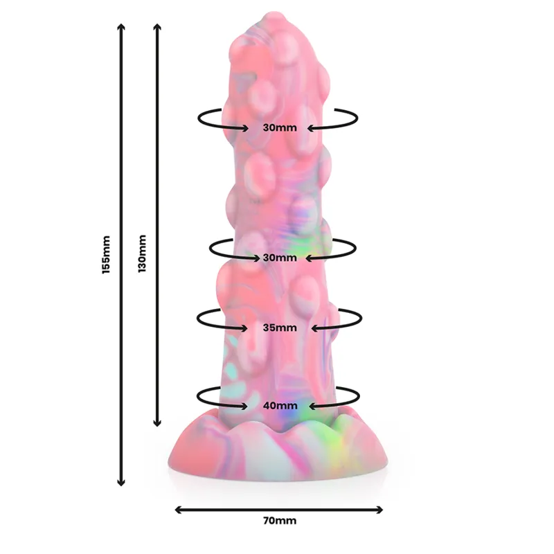 Silikonové dildo s přísavkou EPIC Nixie, 15,5 cm, modré - obrázek 3