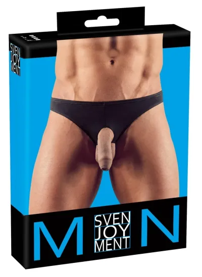 Pánská tanga Mister B s anatomickými kroužky, černá, S