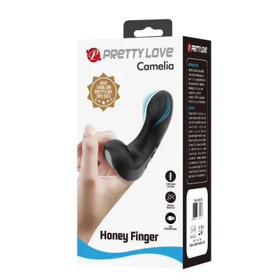 Prstový vibrátor Pretty Love Camelia, 7 vibračních režimů, černý - obrázek 11