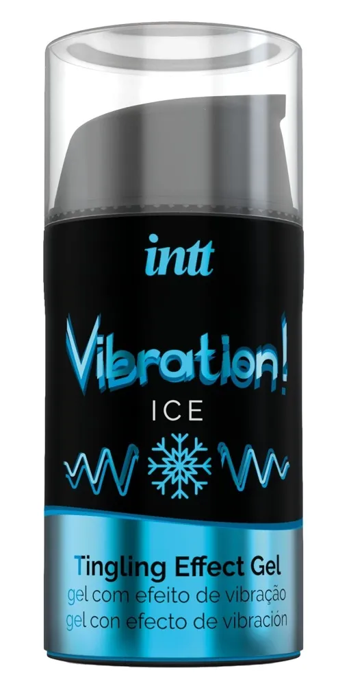 Stimulační gel s vibračním a chladivým efektem INTT Vibration Ice, máta, 15 ml - obrázek 2