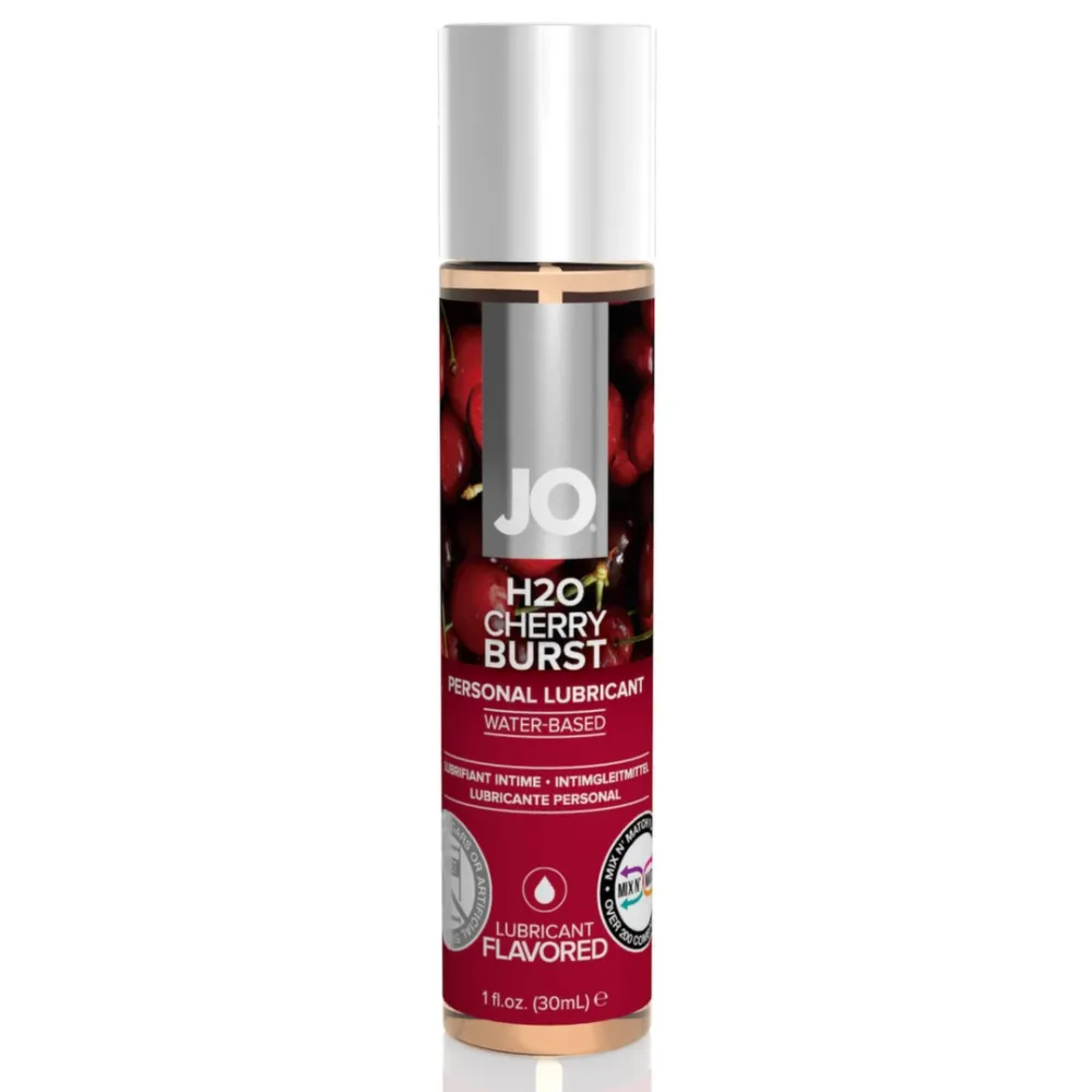 Lubrikační gel s příchutí třešně System JO H2O Cherry Burst, na vodní bázi, 30 ml