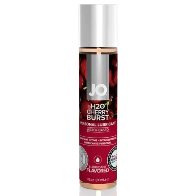 Lubrikační gel s příchutí třešně System JO H2O Cherry Burst, na vodní bázi, 30 ml