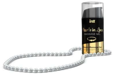 Masážní sada INTT Pearls in Love, perlový náhrdelník a silikonový gel 15 ml - obrázek 3