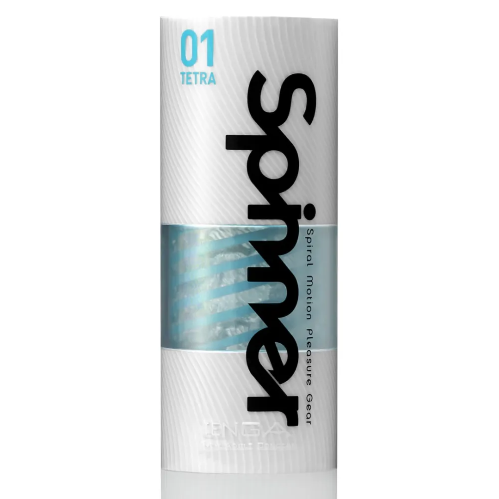 Masturbátor TENGA Spinner 01 Tetra s geometrickou strukturou, průhledný - obrázek 3