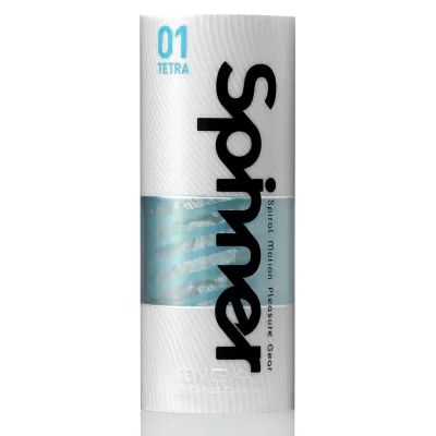 Masturbátor TENGA Spinner 01 Tetra s geometrickou strukturou, průhledný - obrázek 3