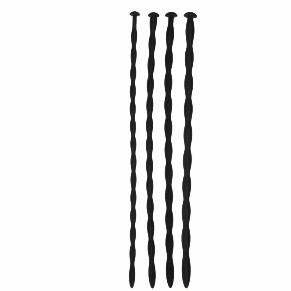 Sada silikonových dilatátorů Ouch!, ohebné, 5 velikostí, černé