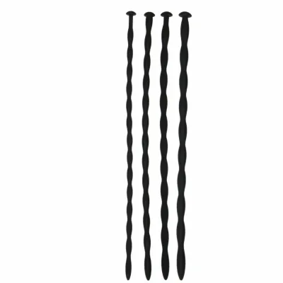 Sada silikonových dilatátorů Ouch!, ohebné, 5 velikostí, černé
