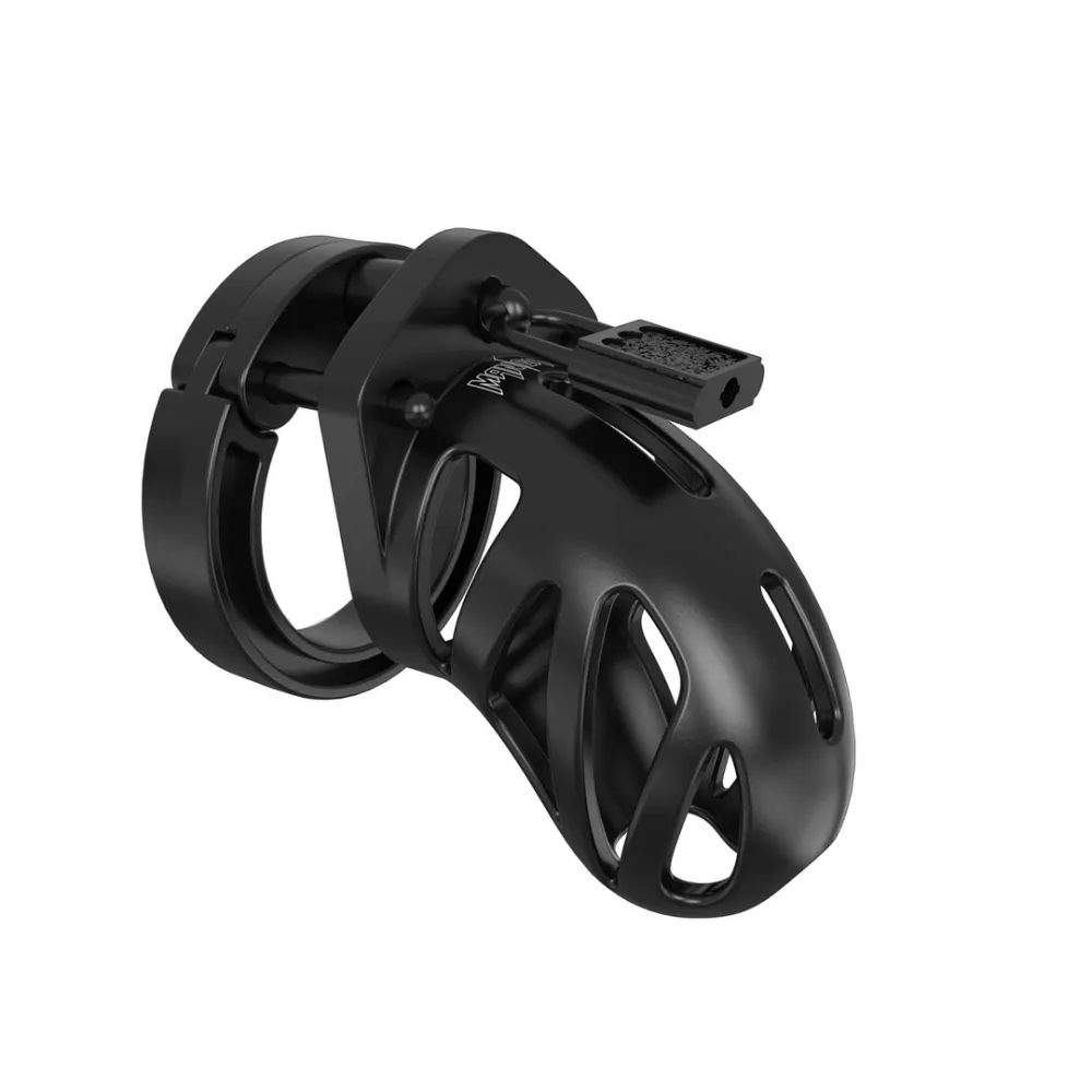 Silikonová klec cudnosti ManCage Model 23, 6,5 cm, nastavitelná, černá