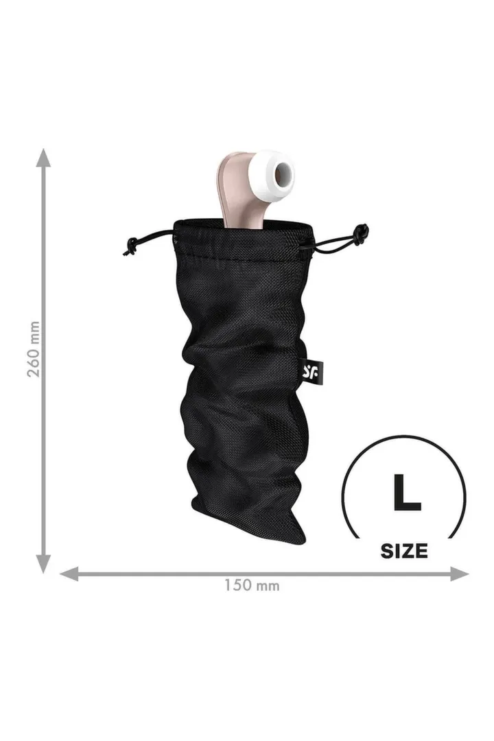Úložný sáček na pomůcky Satisfyer Treasure Bag L, černý, 27 x 18 cm - obrázek 4