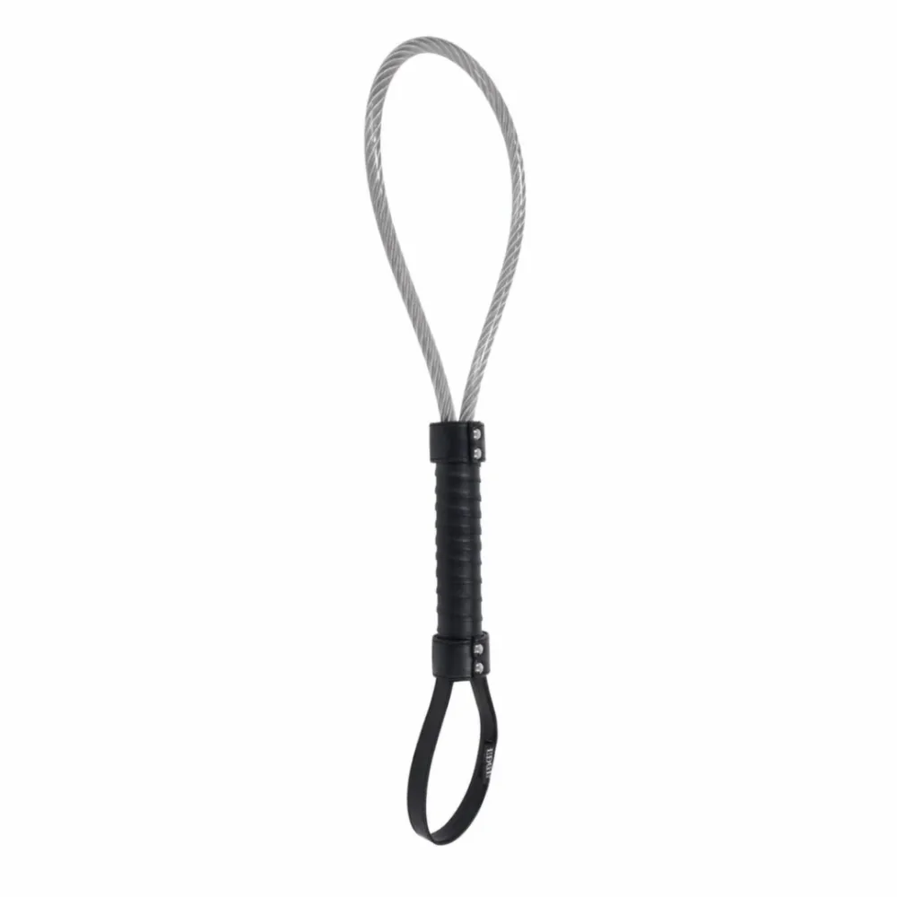 Plácačka se smyčkou Sportsheets Edge Metal Loop Spanker, ocel s vinylem, černá - obrázek 2
