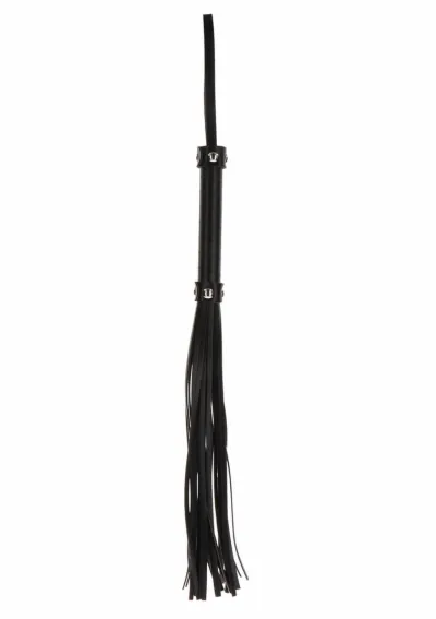 Velký bič TABOOM z veganské kůže, černý, 60 cm