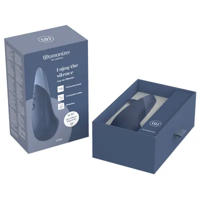 Tichý přikládací vibrátor Womanizer Vibe, tmavě modrý - obrázek 15