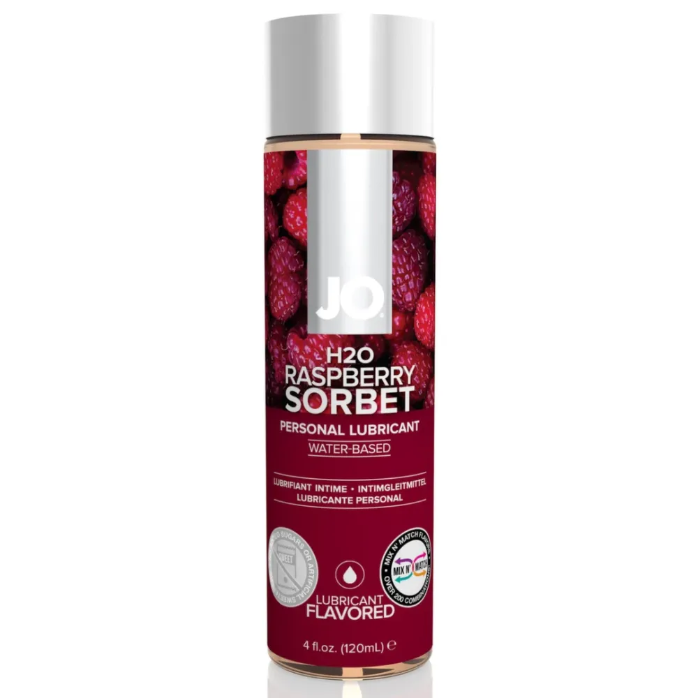 Lubrikační gel s příchutí malin System JO H2O Raspberry Sorbet, na vodní bázi, 120 ml
