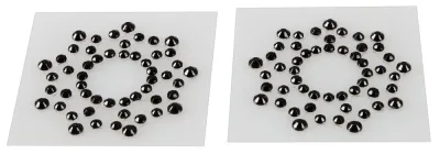 Samolepky na tělo You2Toys, hvězdičky z kamínků, černé, 1,5 cm, 2 ks - obrázek 3