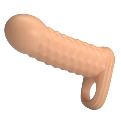 Prodlužovací návlek na penis Pretty Love Wolfram, 11,5 cm, Ø 3,8 cm, tělový - obrázek 5