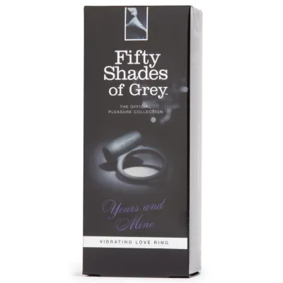 Vibrační erekční kroužek Fifty Shades of Grey Yours and Mine, silikonový, černý - obrázek 5
