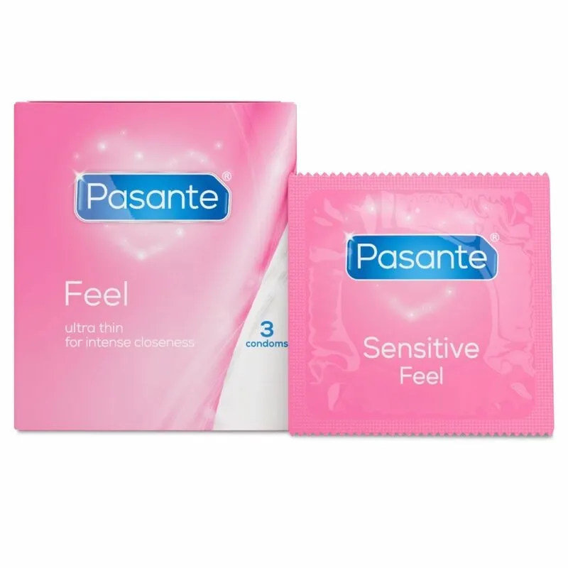Ultratenké kondomy Pasante Sensitive Feel, 3 ks
