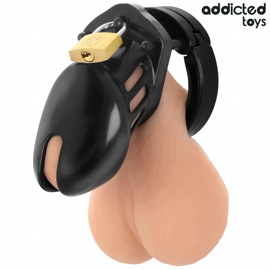 Klec cudnosti Addicted Toys Locked Obsidian Hold, velikost S, černá - obrázek 3