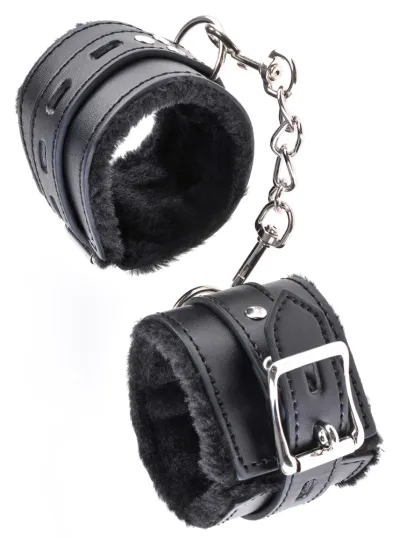 Pouta s umělou kožešinou Fetish Fantasy Limited Edition Cumfy Cuffs, černá - obrázek 2